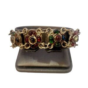 Beautiful Antique Austro Hungarian Style Glass Bracelet (A6717)